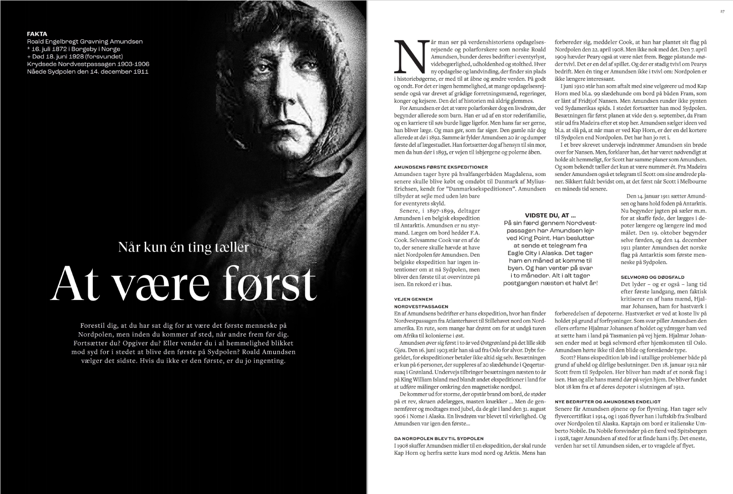 Roald Amundsen - artikel i magasinet Beyond